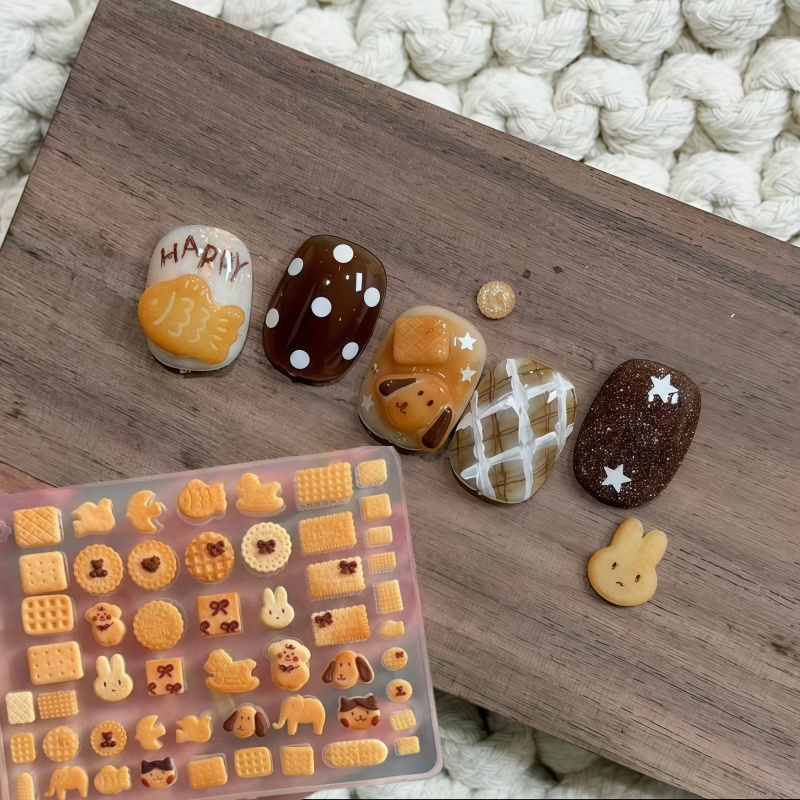 Art Craft Template - Cute Animal Nail Art & Cookie