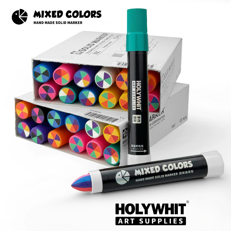 Art Craft Rainbow - 1 Pcs Mixed Solid Oil-Based Waterproof