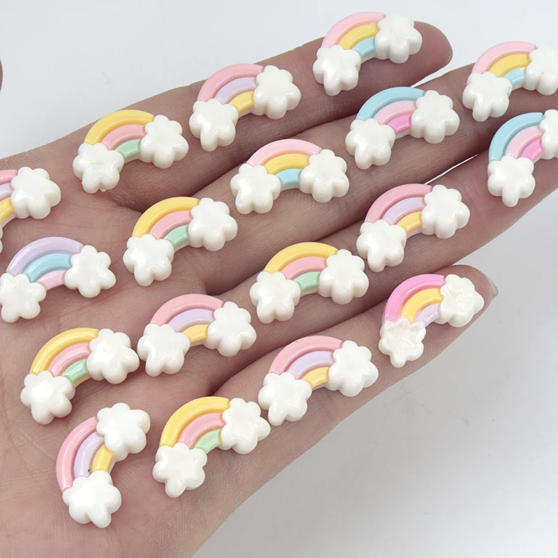 Art Craft Rainbow - 30Pcs/300pcs Mini Resin Rainbow Flat Scrapbooking