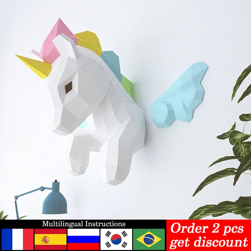 Art Craft Rainbow - Rainbow Unicorn Animal Wall Decor Home