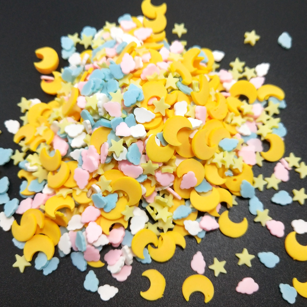 Art Craft Love - 50g Yellow Star/Clouds Polymer Clays for