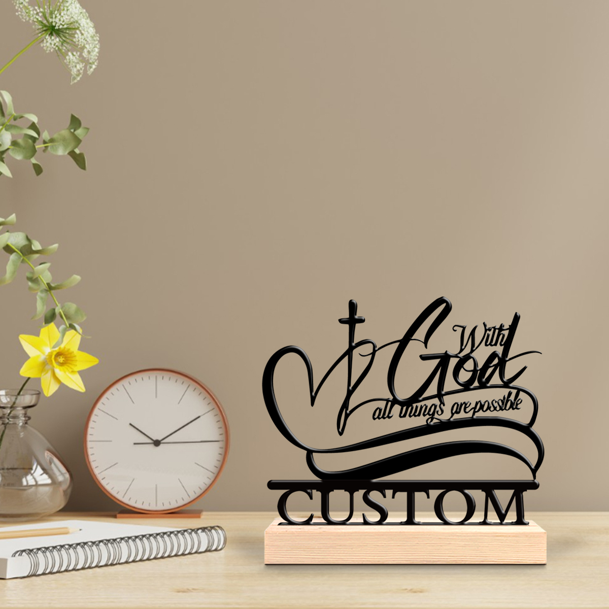 Art Craft Love - 1pc Creative Christian love Customized Text