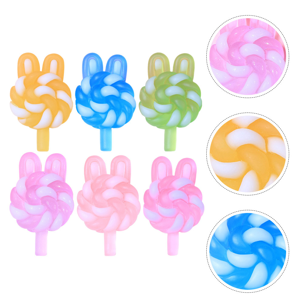 24Pcs Cute Cartoon Lollipop Ch - Art Craft Resin ulasan dan harga