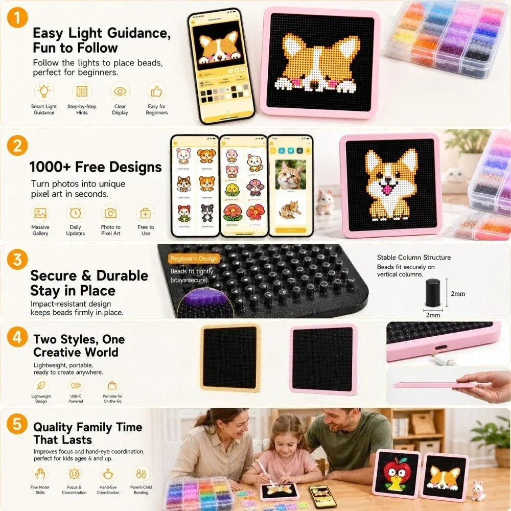 Smart LED Bead Art Board with  - Art Craft App ulasan dan harga