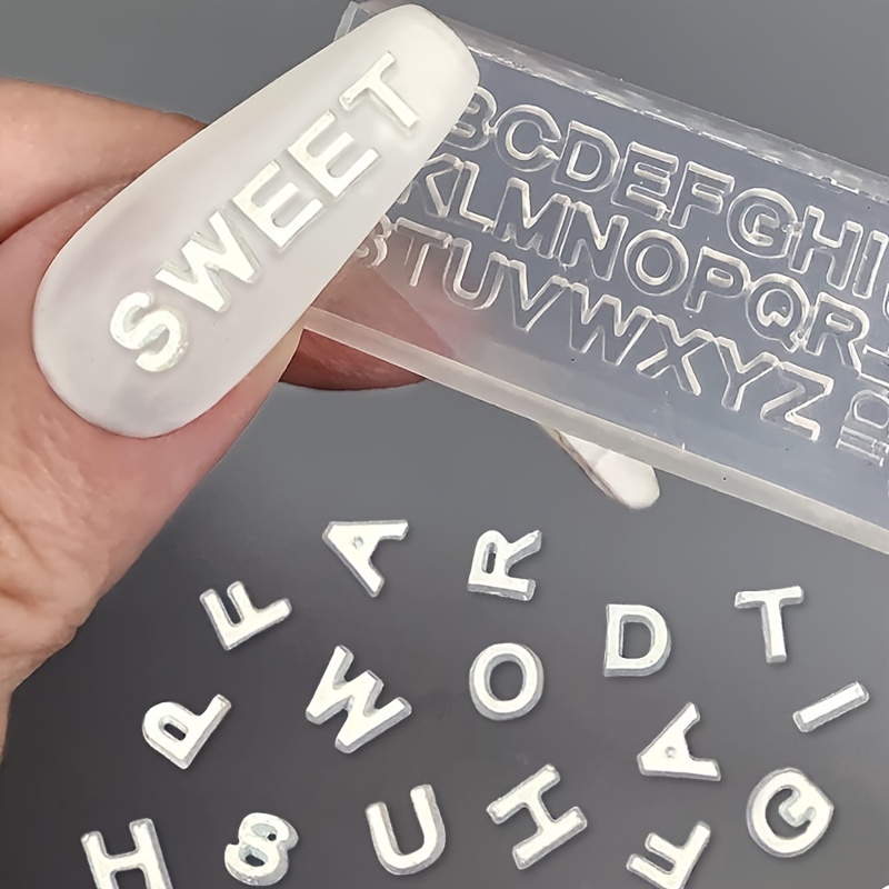 3D Letter Nail Art Silicone Mo - Art And Craft Letter Z ulasan dan harga