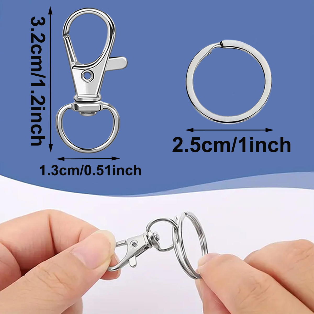10/20/30/50 Set Swivel Keychai - Art Craft Gifts ulasan dan harga