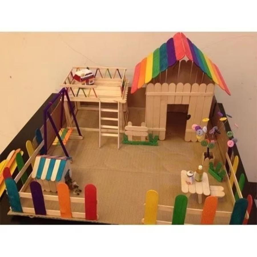 50 Pcs Lot Natural Colored Woo - Art Craft With Ice Cream Stick ulasan dan harga