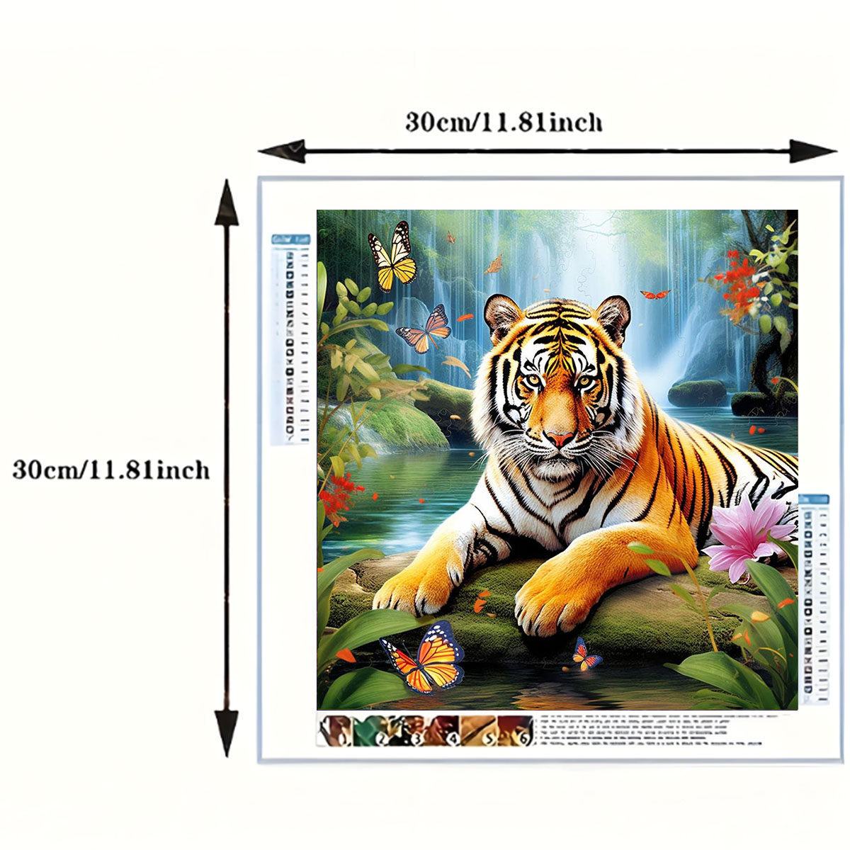 1 Set of Tiger King Diamond Pa - Art Craft Animals ulasan dan harga