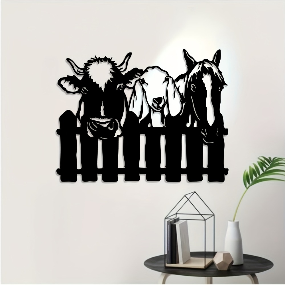 CIFBUY Metal Wall Art Farm Ani - Art Craft Animals ulasan dan harga