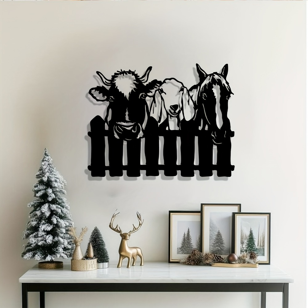 CIFBUY Metal Wall Art Farm Ani - Art Craft Animals ulasan dan harga