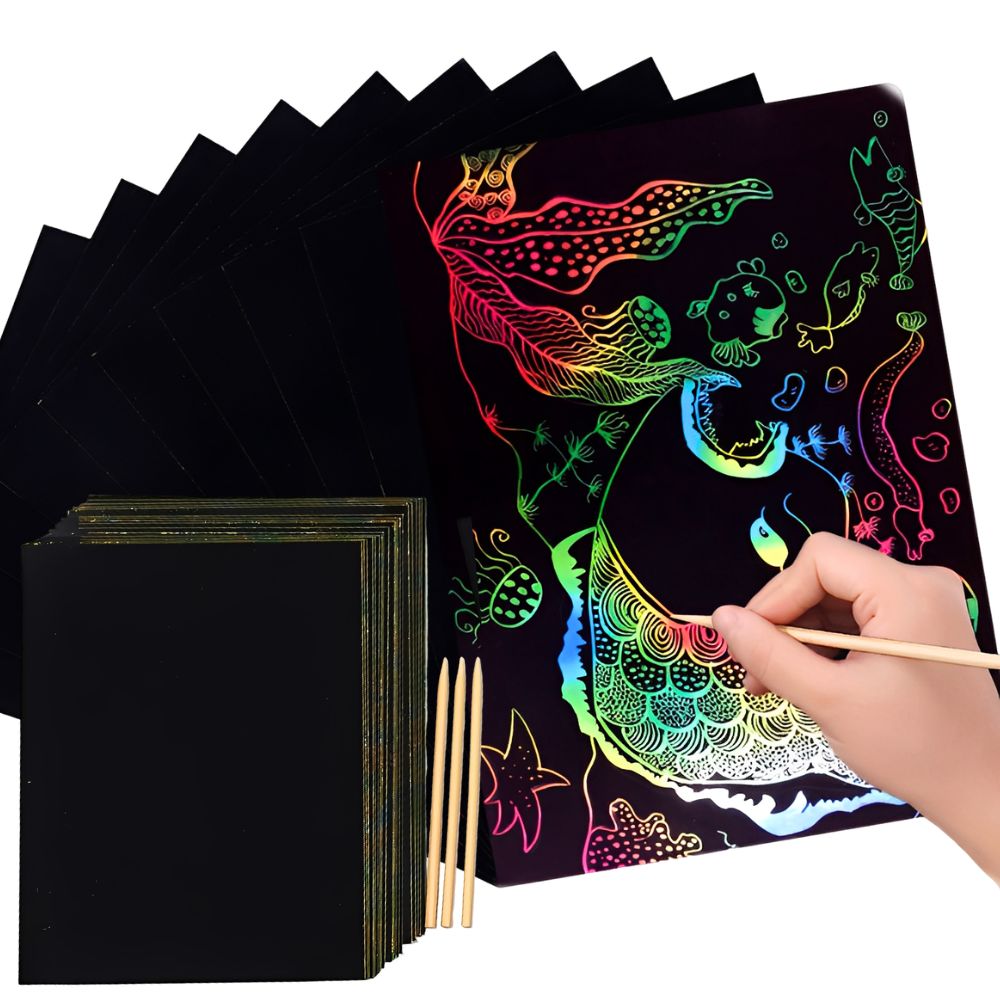 20pcs 16K/32K Rainbow Scratch  - Art Craft Rainbow ulasan dan harga