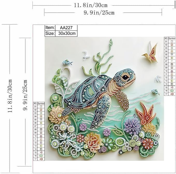 Sea Turtle Animal Diamond Pain - Art Craft Animals ulasan dan harga