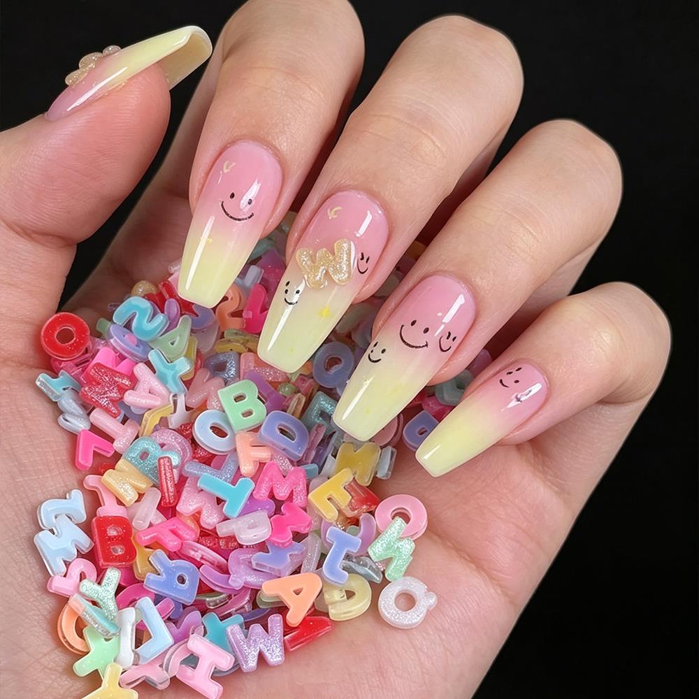 100Pcs 3D Colorful Letter Nail - Art And Craft Letter Z ulasan dan harga