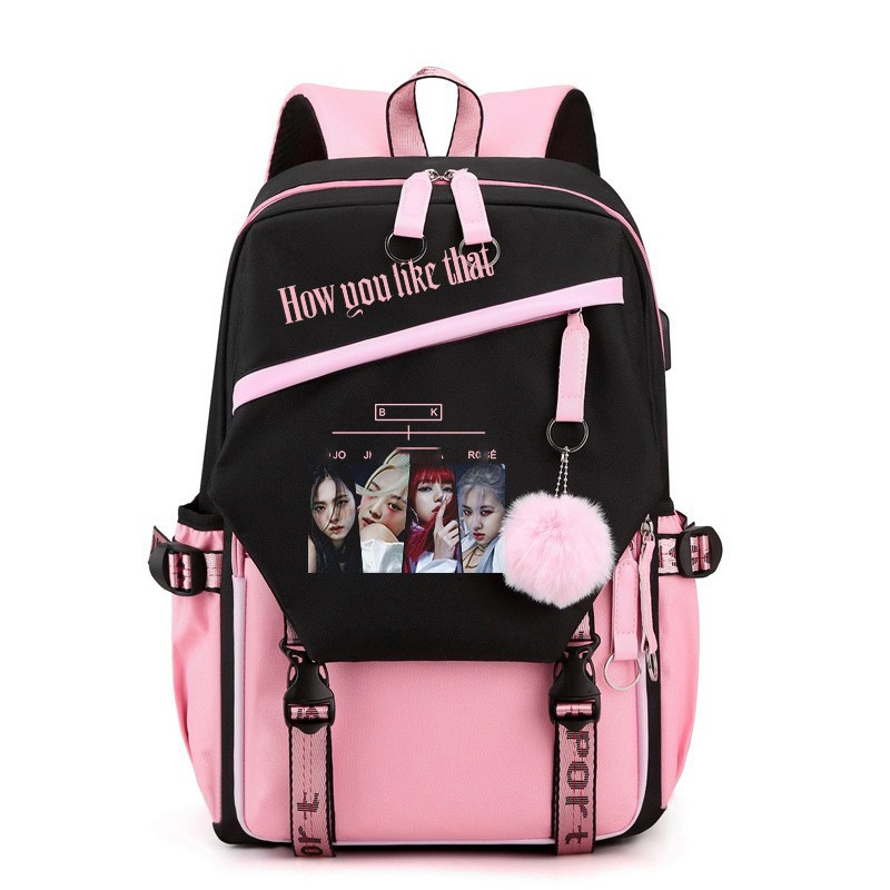Black Pink Pattern Large Capac - Art Craft Bag ulasan dan harga