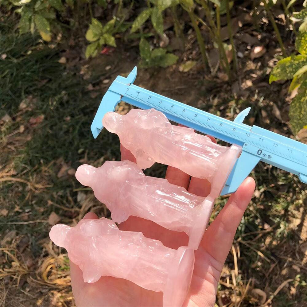 10cm Rose Quartz Jesus Carving - Art Craft Love ulasan dan harga