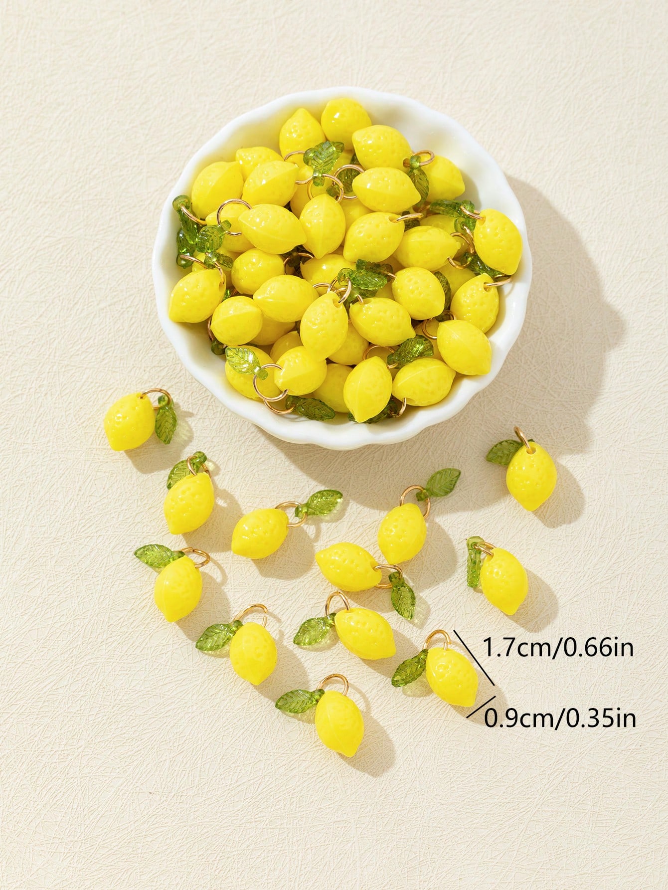 10Pcs 3D Lemon Resin Charms Pe - Art Craft Resin ulasan dan harga