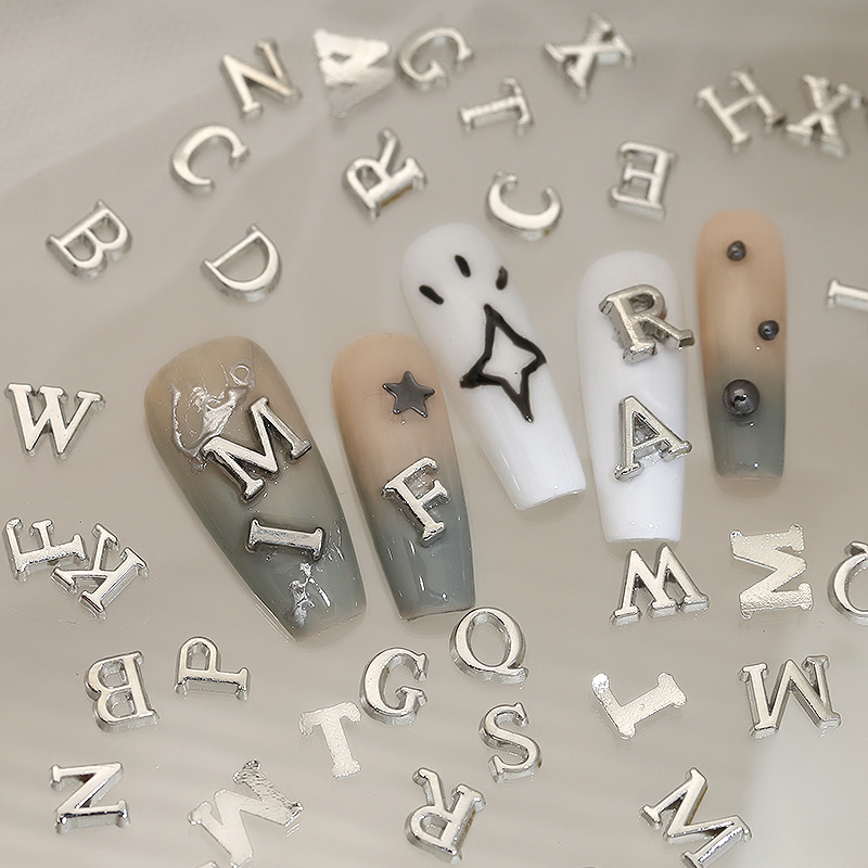 26Pcs 3D Silver Alphabet A-Z E - Art And Craft Letter Z ulasan dan harga