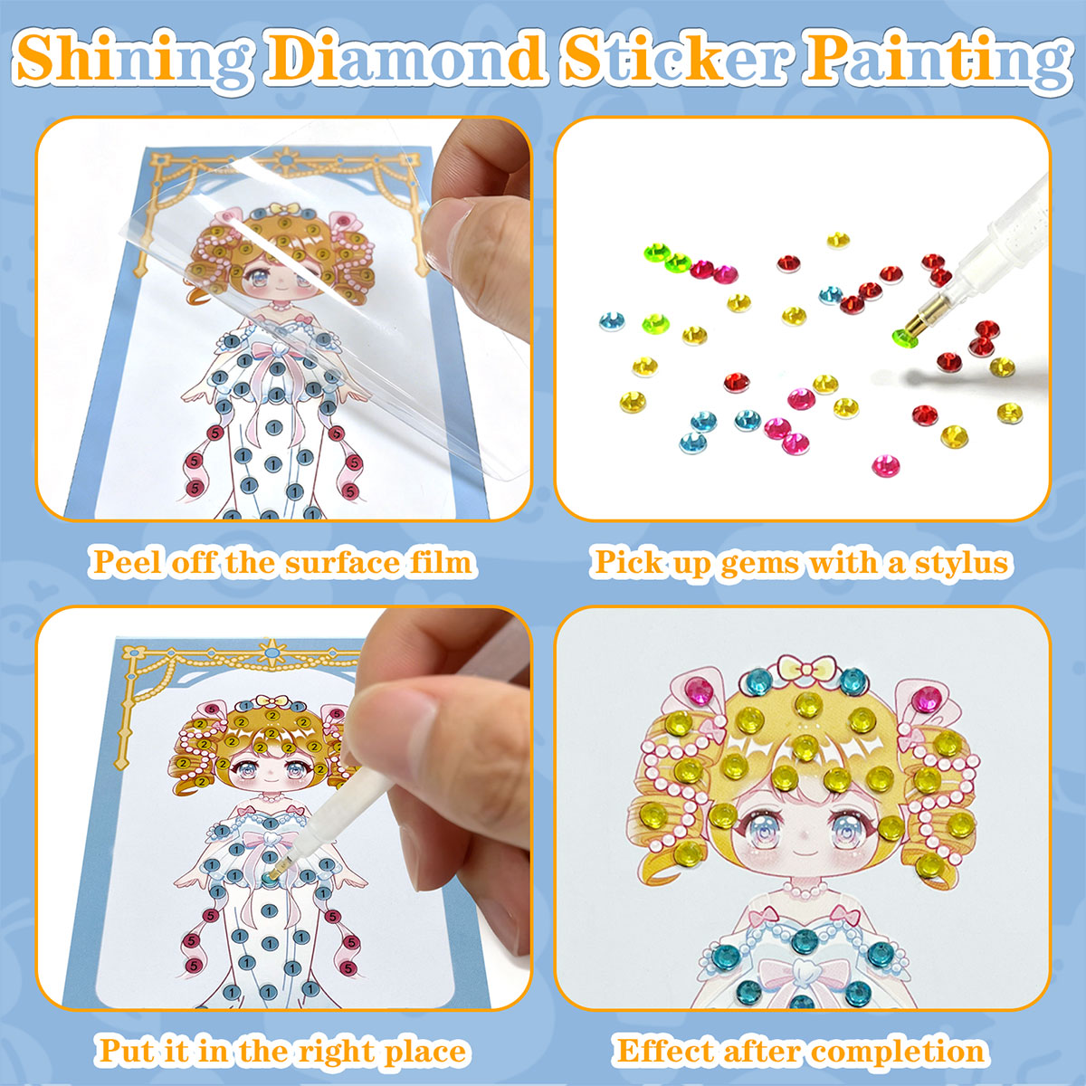 16 Pcs Gem Kit DIY Arts Crafts - Art Craft Animals ulasan dan harga