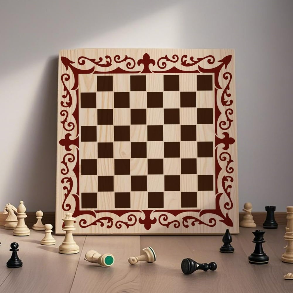 2Pcs Chess Pieces Stencil Lace - Art Craft Template ulasan dan harga