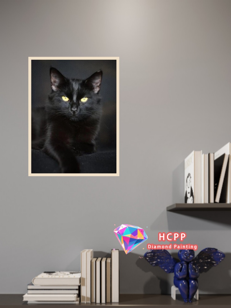 unframe Black Cat Animal Diamo - Art Craft Animals ulasan dan harga