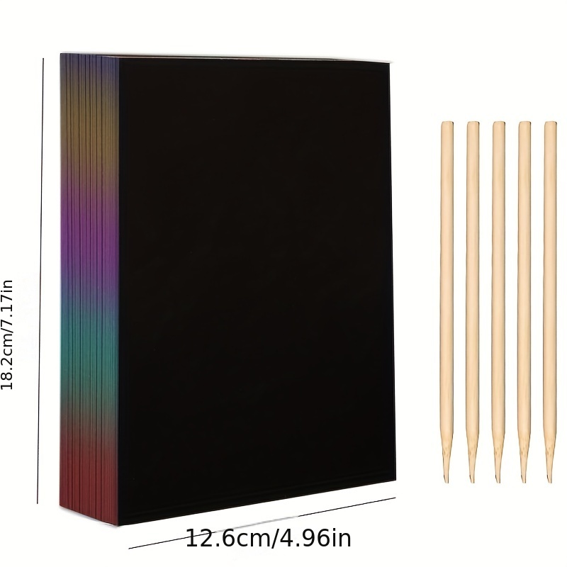 50 pcs Scratch Paper Kids Rain - Art Craft Rainbow ulasan dan harga