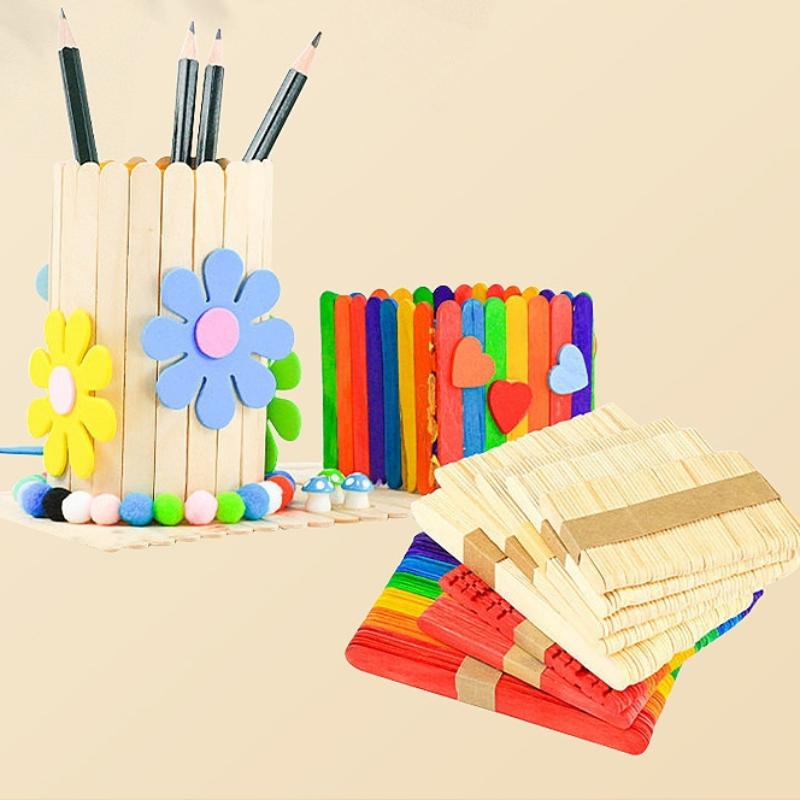 textureColorful Popsicle Stick - Art Craft With Ice Cream Stick ulasan dan harga
