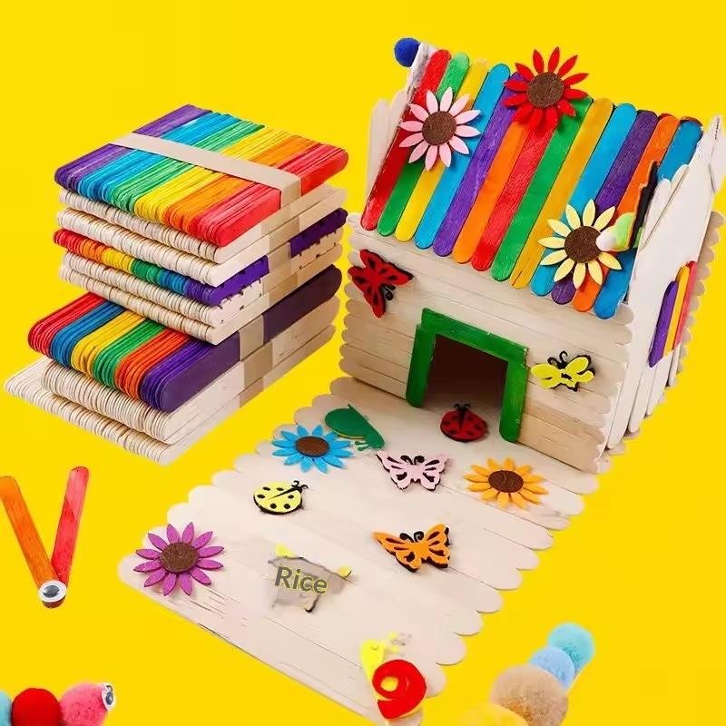 textureColorful Popsicle Stick - Art Craft With Ice Cream Stick ulasan dan harga