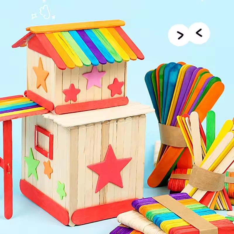 textureColorful Popsicle Stick - Art Craft With Ice Cream Stick ulasan dan harga
