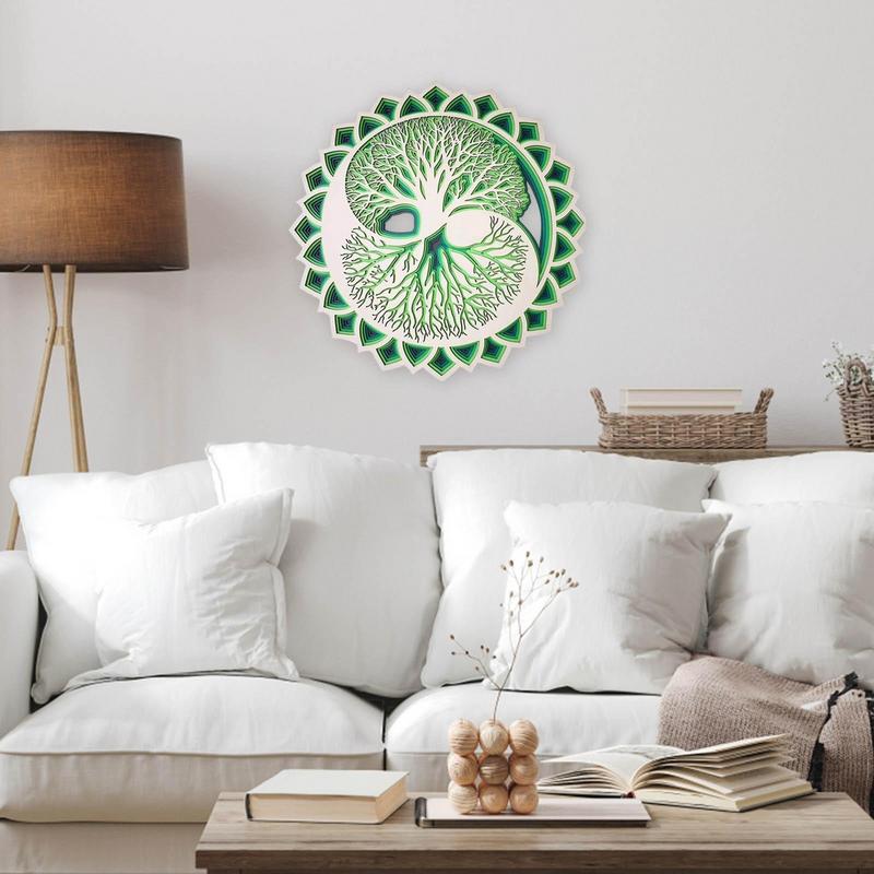 Wood Wall Art With Trees Art D - Art Craft Meaning ulasan dan harga