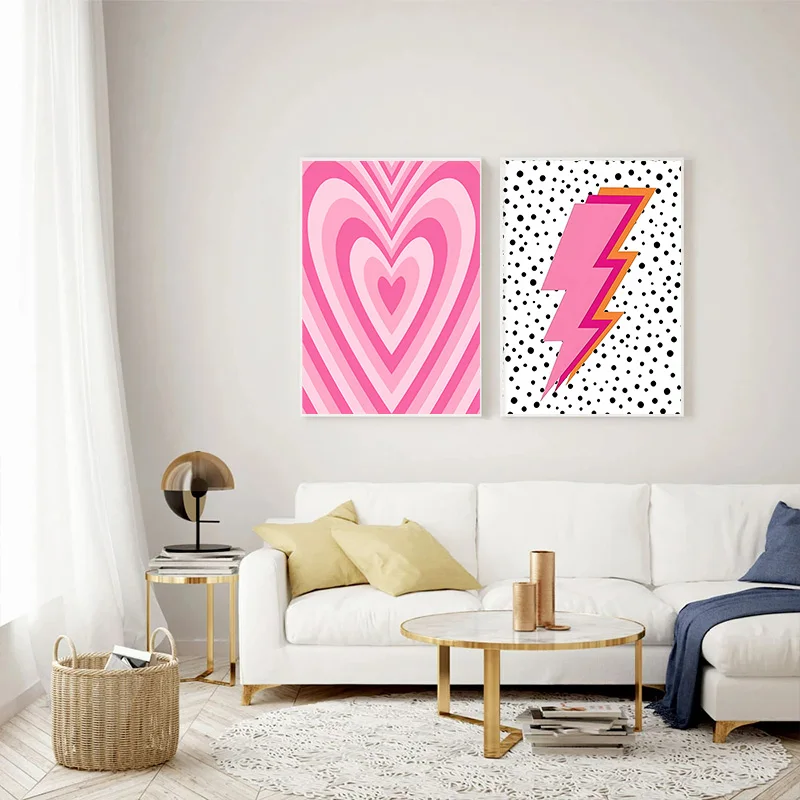 Abstract Pink Lightning Gradie - Art Craft Love ulasan dan harga