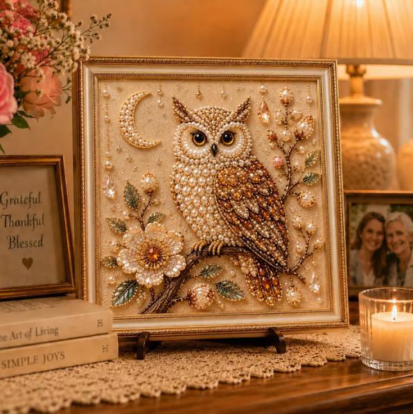 Owl Diamond Pearl Art DIY Pain - Art Craft Animals ulasan dan harga