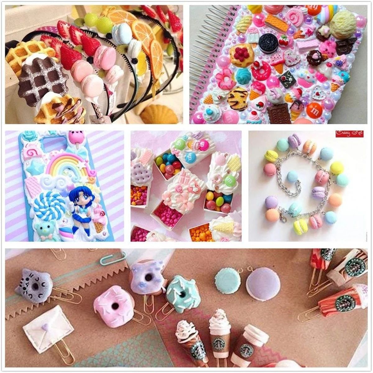 30pcs Random Candy Slime Charm - Art Craft Resin ulasan dan harga