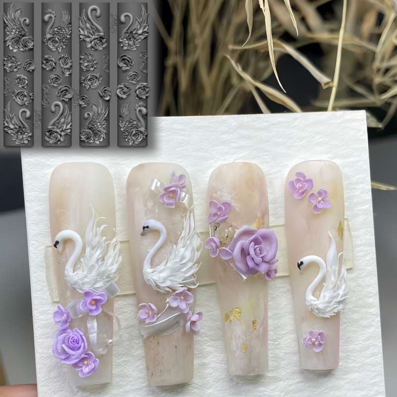 Elegant Swan Rose Bow 3D Flowe - Art Craft Template ulasan dan harga