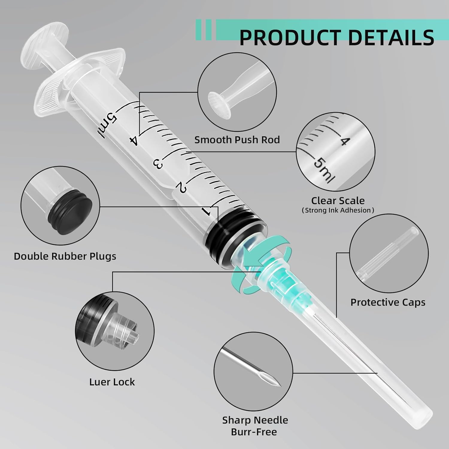 5ml Luer Lock Syringe, Suitabl - Art Craft Animals ulasan dan harga
