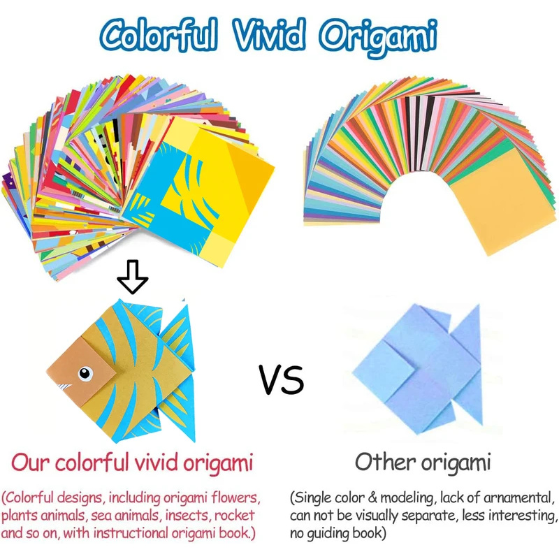 Origami Kit with 30/96 Sheets  - Art Craft Rainbow ulasan dan harga