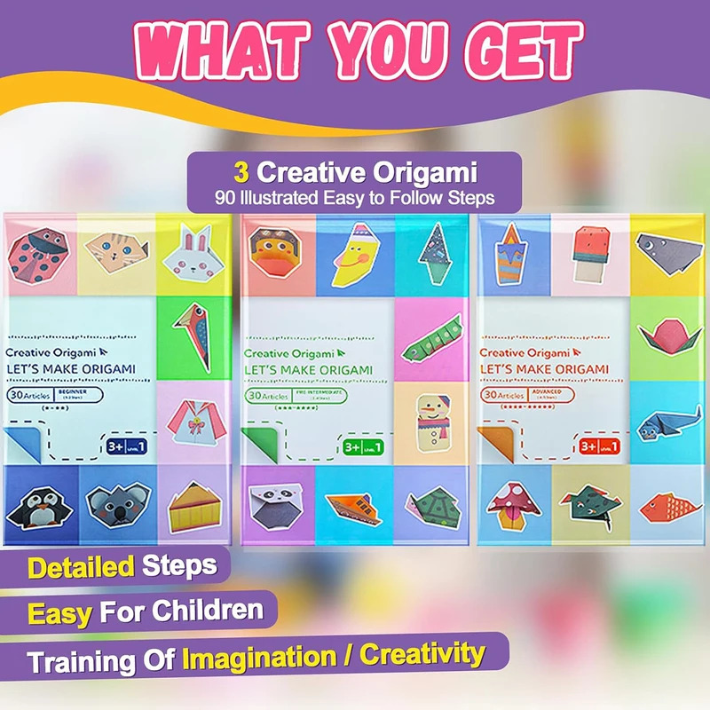 Origami Kit with 30/96 Sheets  - Art Craft Rainbow ulasan dan harga