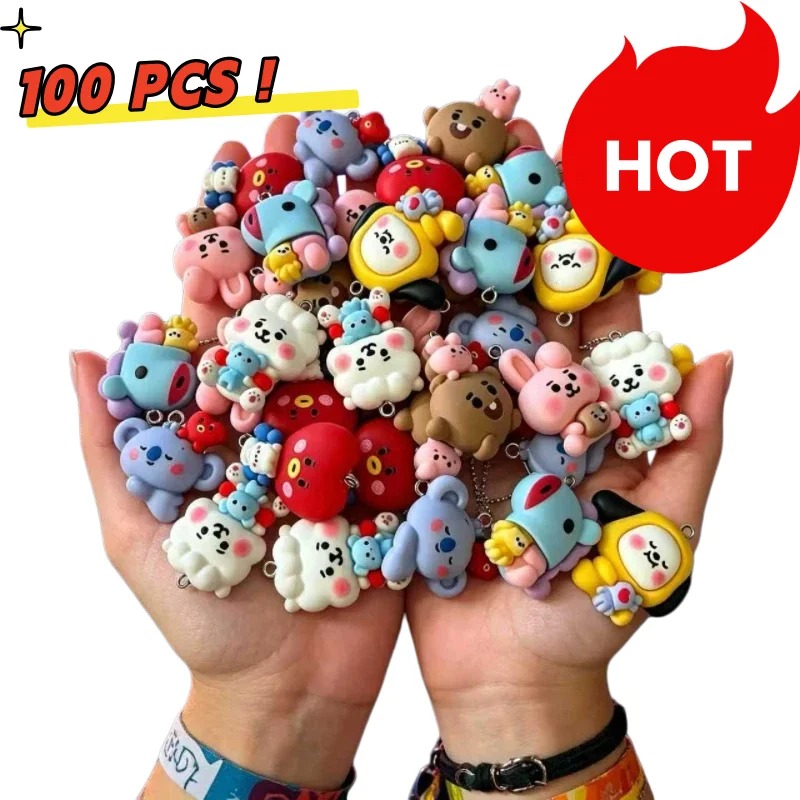 7pcs BT21 Resin Cartoon Charm  - Art Craft Resin ulasan dan harga