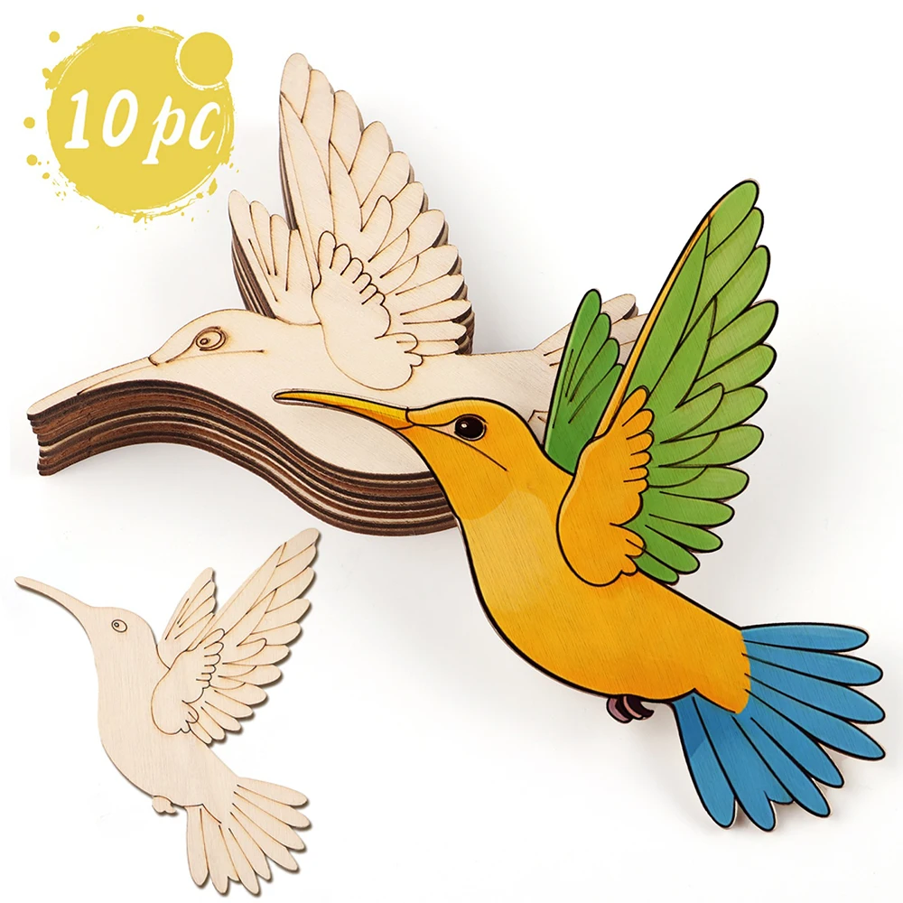 10pcs Unfinished Wood Animal B - Art Craft Animals ulasan dan harga