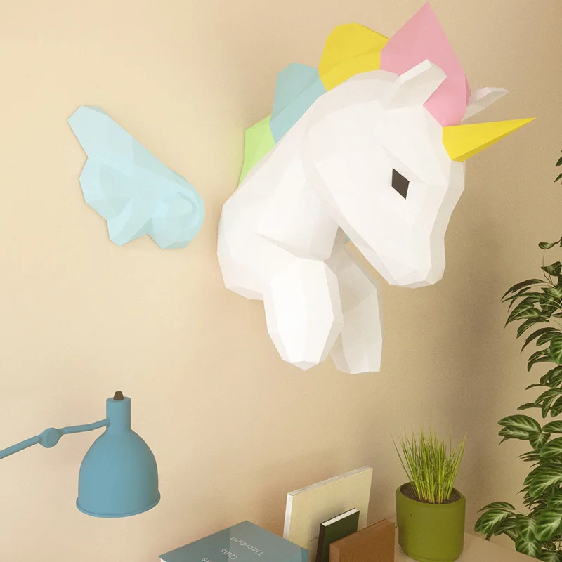 Rainbow Unicorn Animal Wall De - Art Craft Rainbow ulasan dan harga