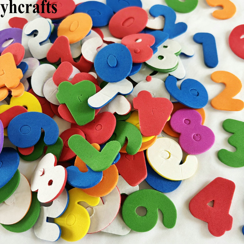 150PCS Mixed color 0-9 number  - Art And Craft Letter Z ulasan dan harga