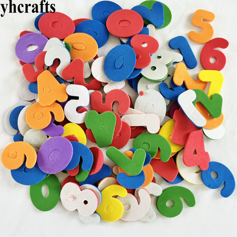 150PCS Mixed color 0-9 number  - Art And Craft Letter Z ulasan dan harga