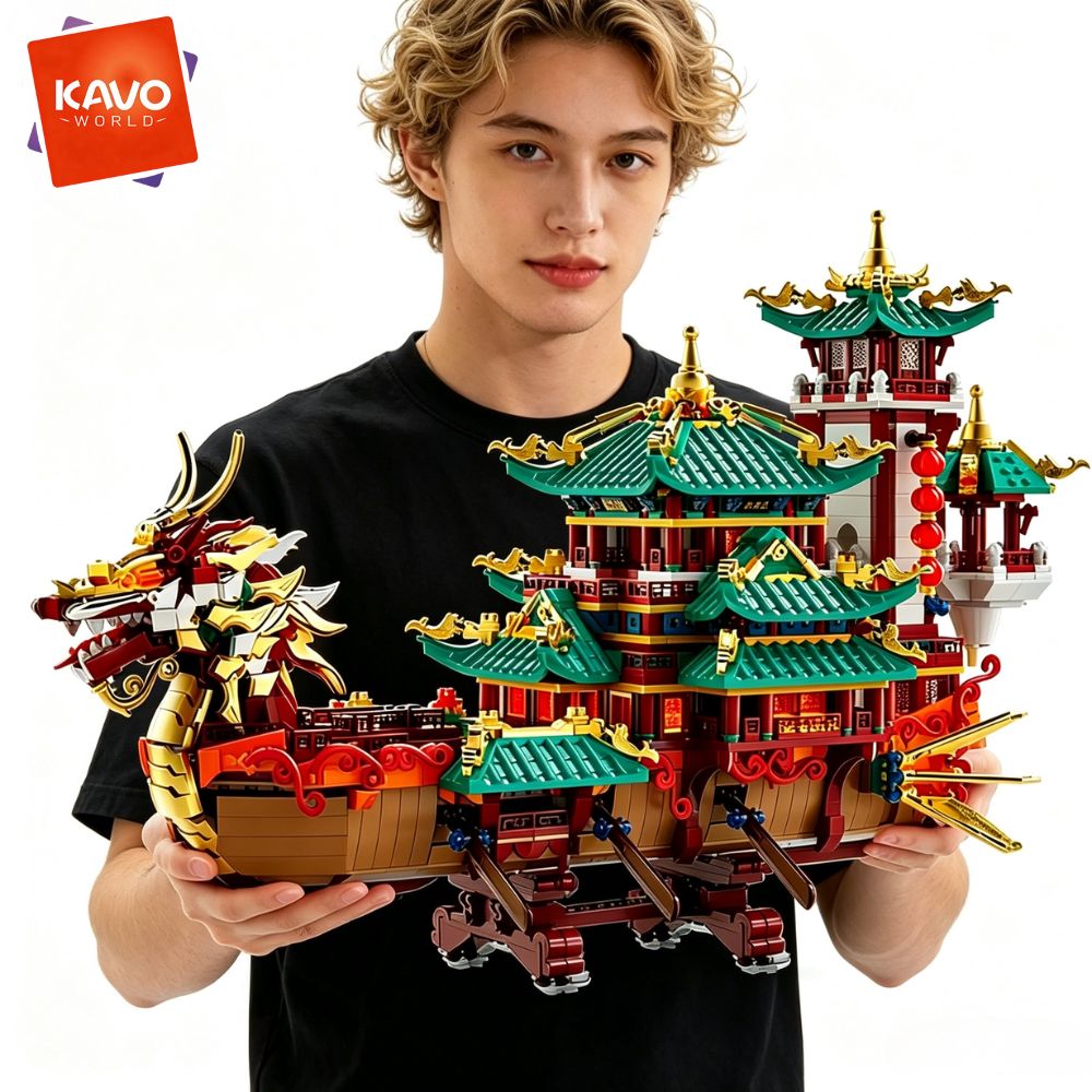 KAVOWORLD 2453pcs Dragon Boat  - Art Craft Meaning ulasan dan harga