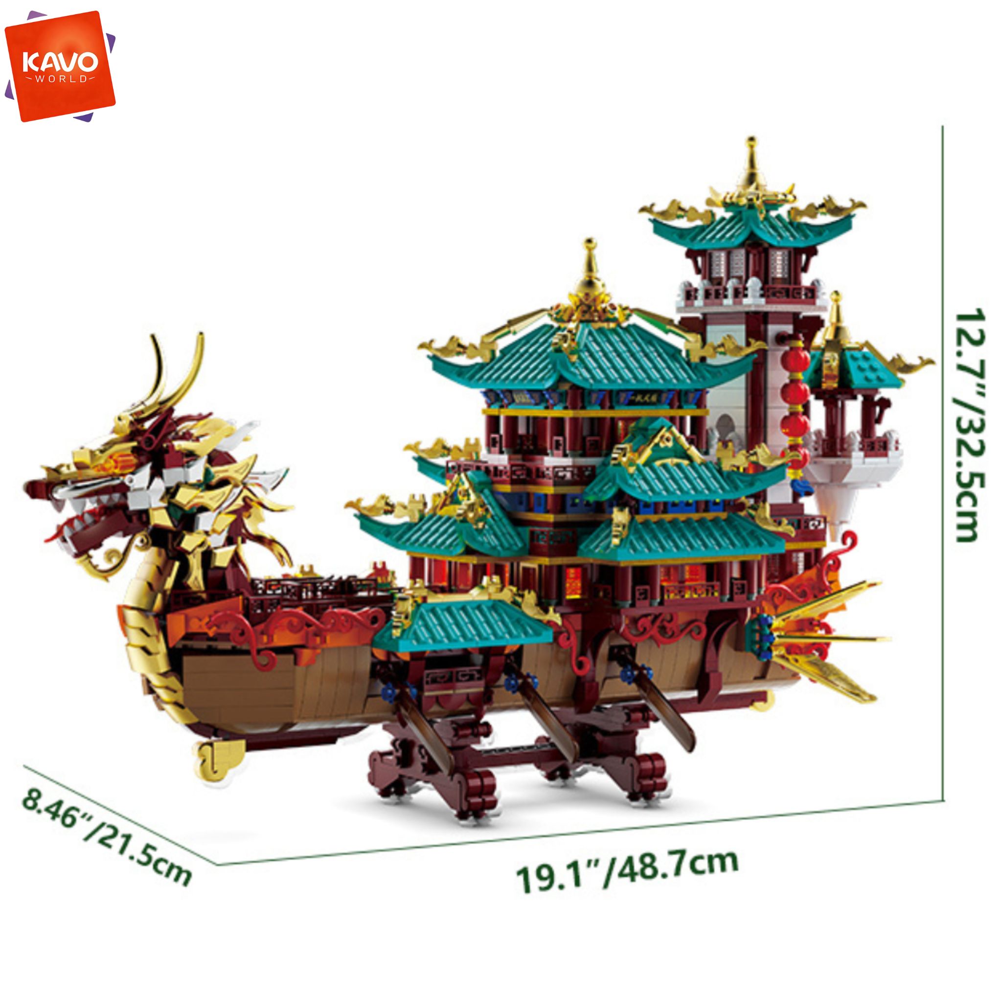 KAVOWORLD 2453pcs Dragon Boat  - Art Craft Meaning ulasan dan harga
