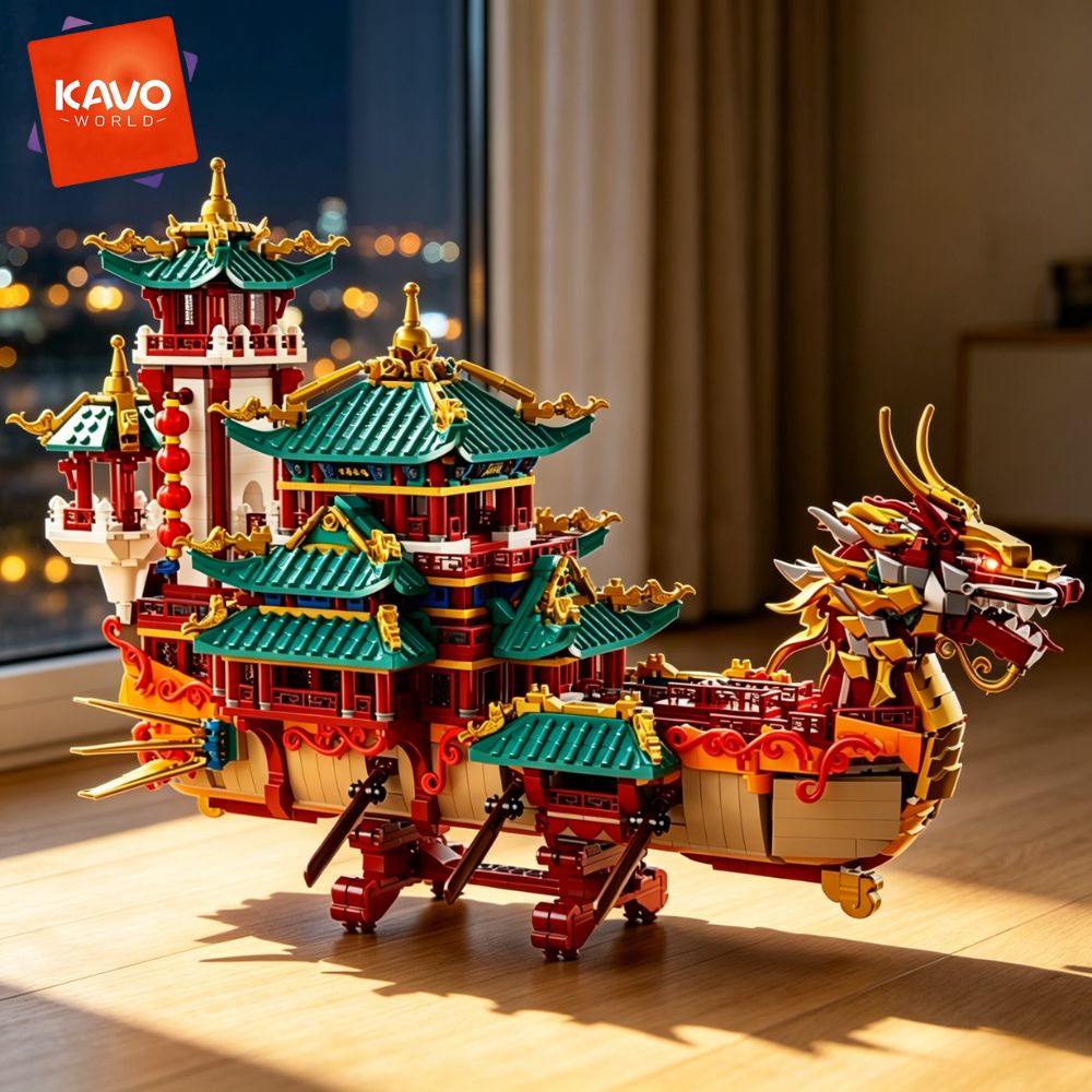 KAVOWORLD 2453pcs Dragon Boat  - Art Craft Meaning ulasan dan harga