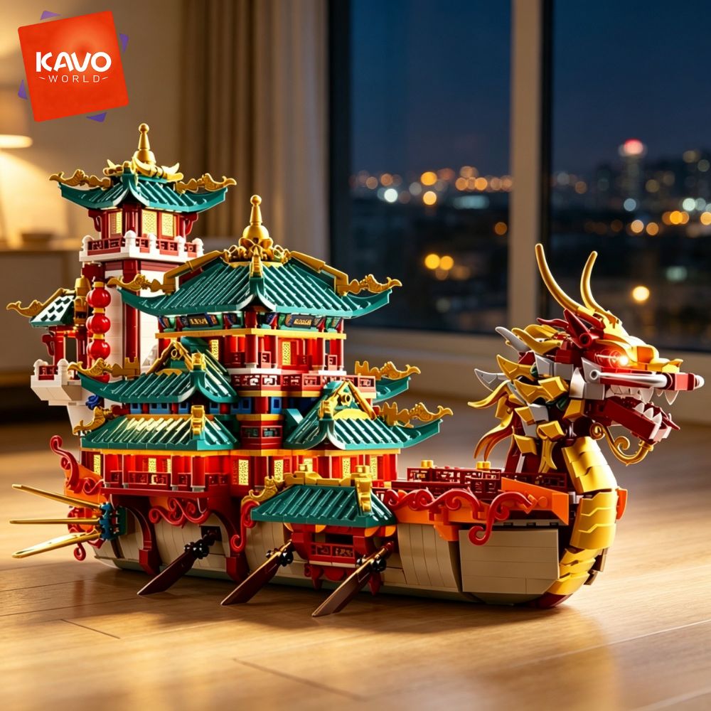 KAVOWORLD 2453pcs Dragon Boat  - Art Craft Meaning ulasan dan harga