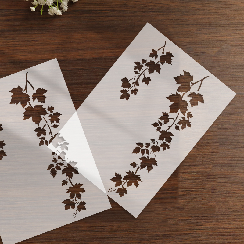 YOMDID 1pc Leaf Pattern PET Pa - Art Craft Template ulasan dan harga