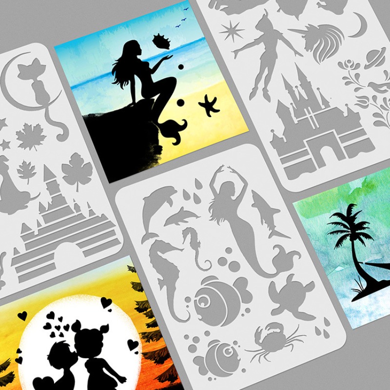16 Sheets/Set A4 Dream Silhoue - Art Craft Template ulasan dan harga