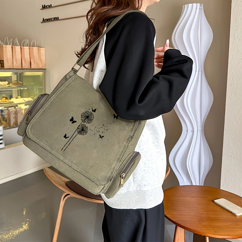 Women's Canvas Vintage Shoulde - Art Craft Butterfly ulasan dan harga