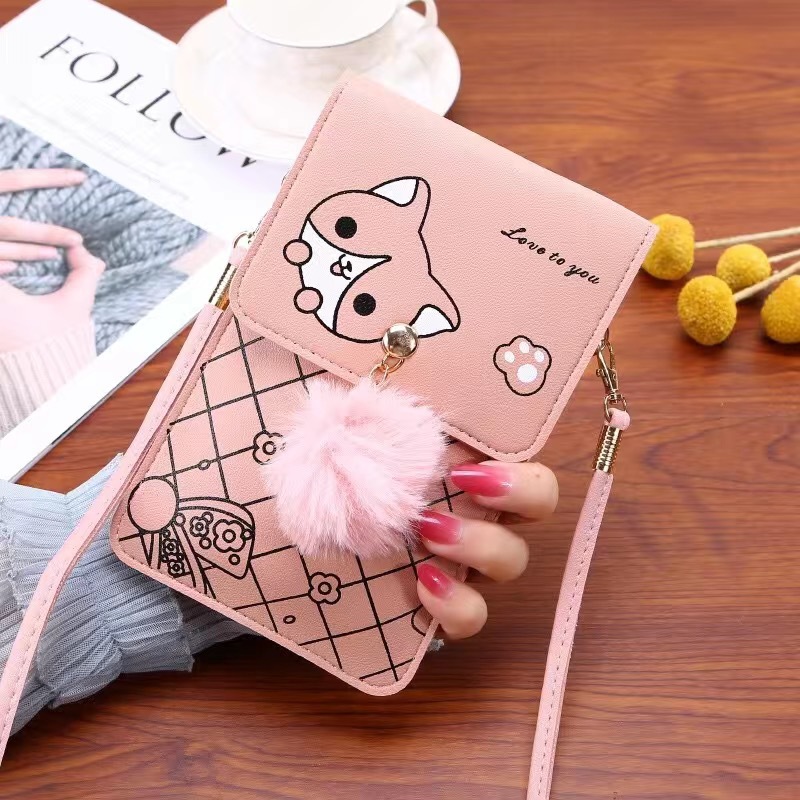 Cute Cartoon Pattern Touch-Scr - Art Craft Bag ulasan dan harga