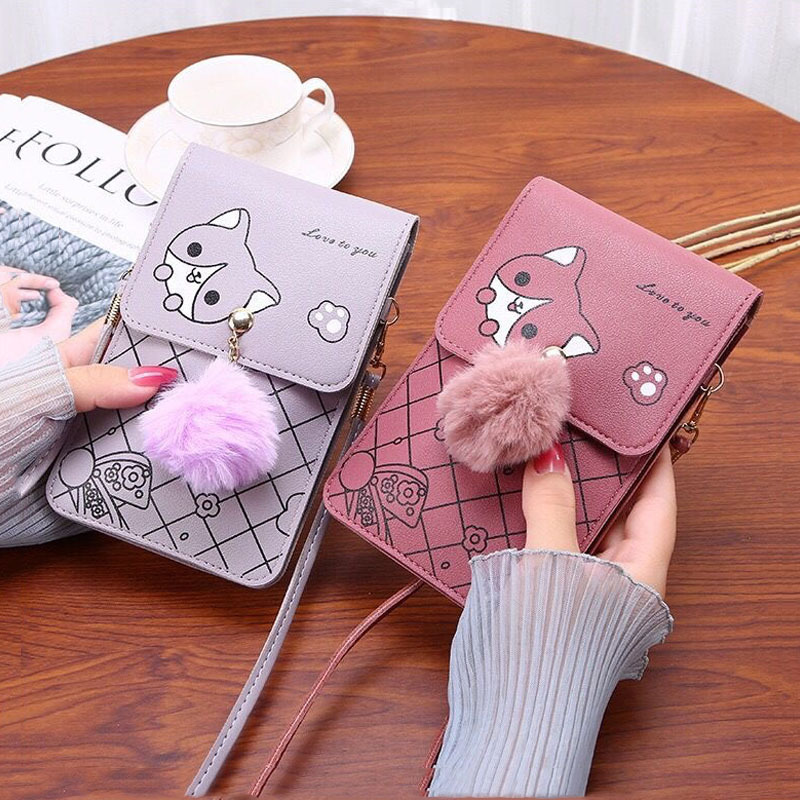 Cute Cartoon Pattern Touch-Scr - Art Craft Bag ulasan dan harga